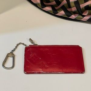 Louis Vuitton Key Pouch (key chain wallet) Patent Leather Red